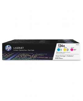 HP 126A LaserJet Toner Cartridge Tri-pack, cyan/magenta/yellow (CF341A)